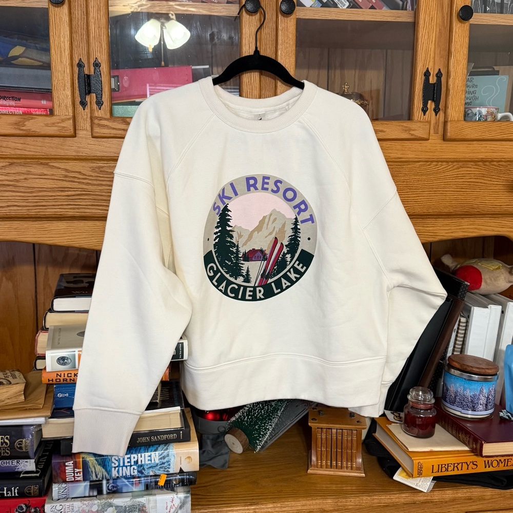 White Glacier Lake Ski Resort Sweatshirt